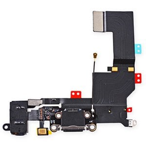 İphone 5S Şarj Soketi Kulaklık Mikrofon Film Bordu Siyah